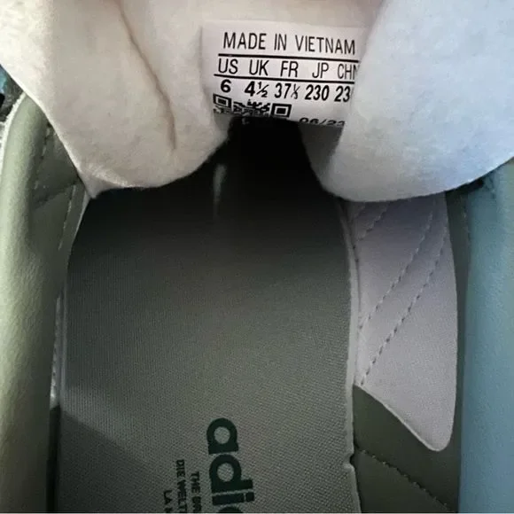 NWT Adidas Gazelle Bold Platform Gum Sole Shoes Silver Green Women’s Size 6 - Picture 13 of 14